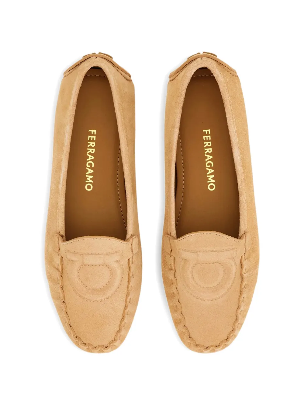 Ferragamo Gancini Driver loafers Beige