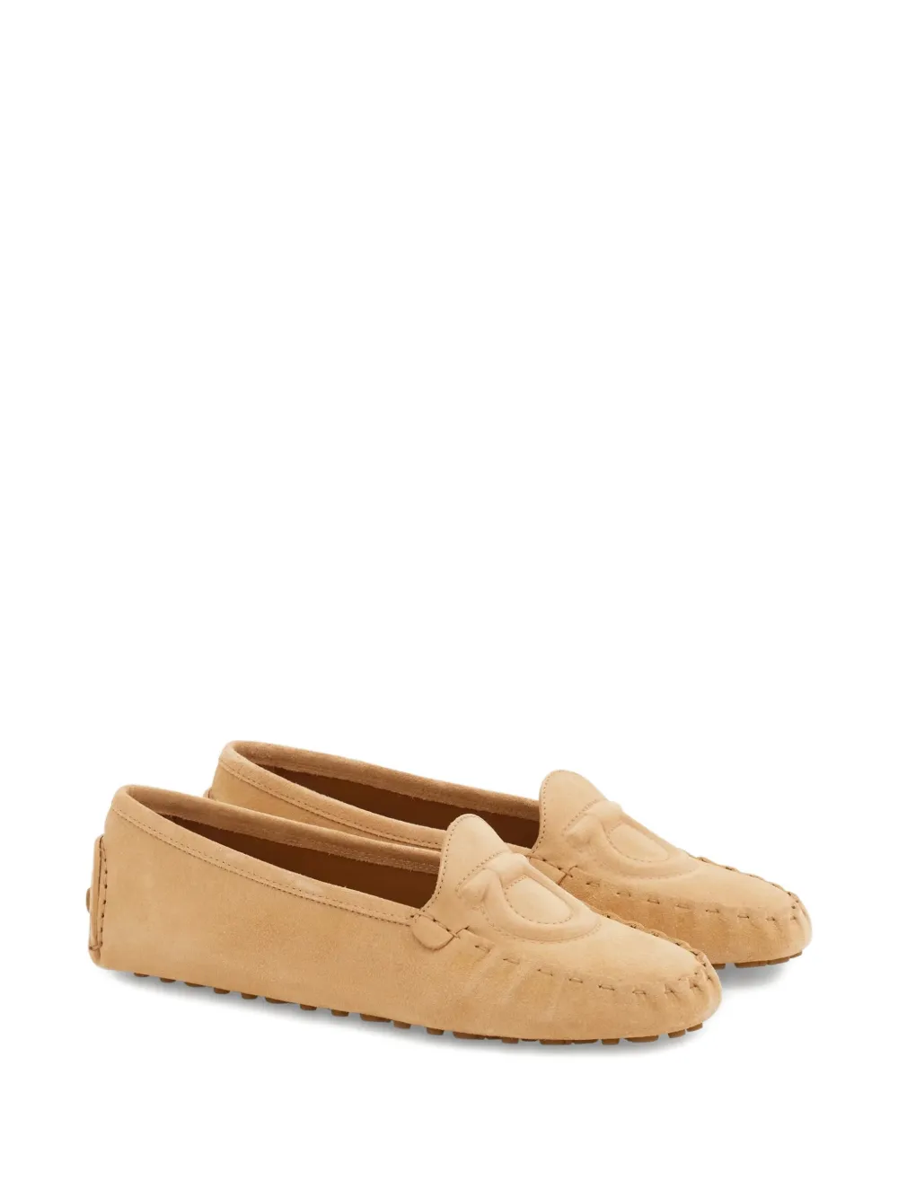 Ferragamo Gancini Driver loafers Beige
