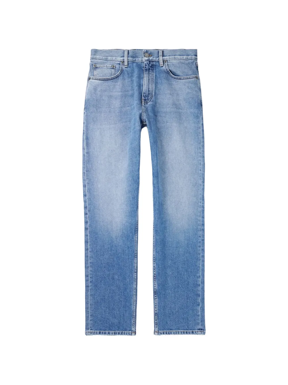 Zegna button faded jeans - Blu