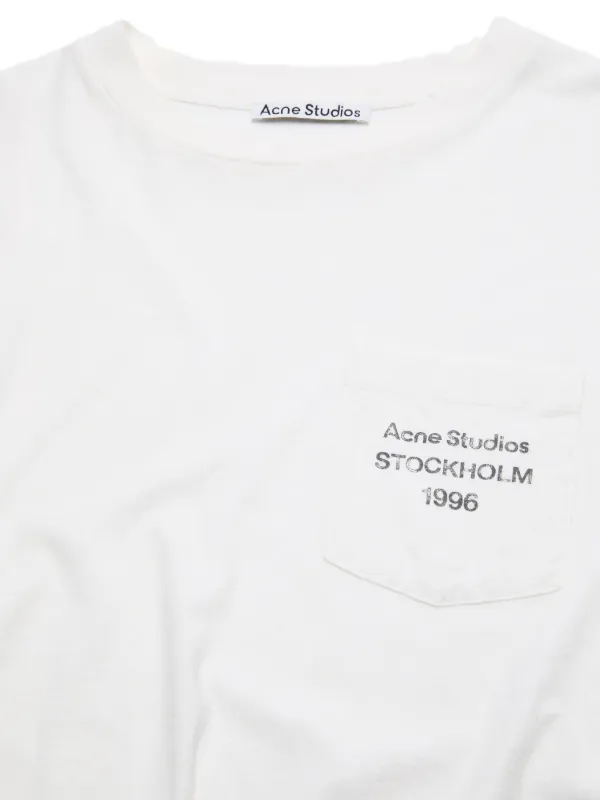 Acne Studios Pocket long-sleeve T-shirt | White | FARFETCH JO