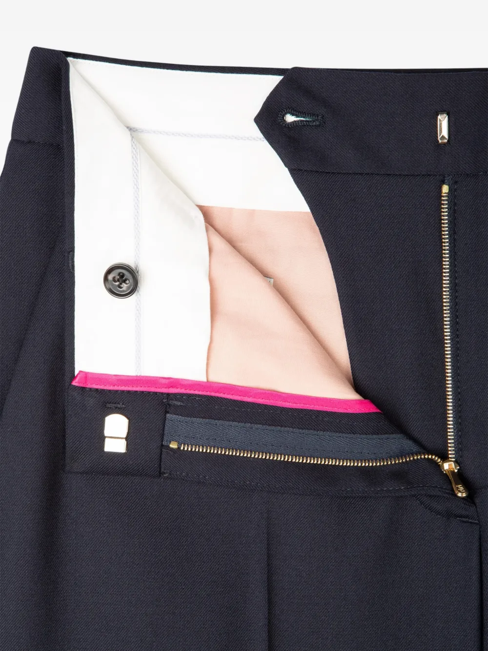 Paul Smith Wollen plooibroek Blauw