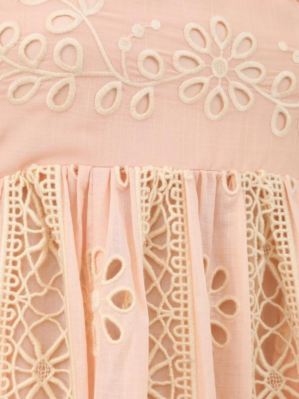 ZIMMERMANN Gestreepte maxi-jurk met textuur Roze