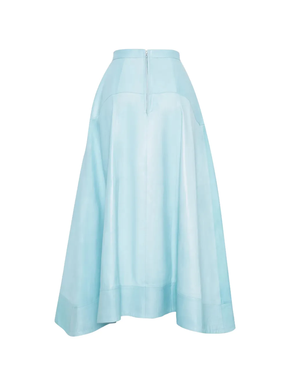 Adam Lippes Cody flared lamsleren rok Blauw