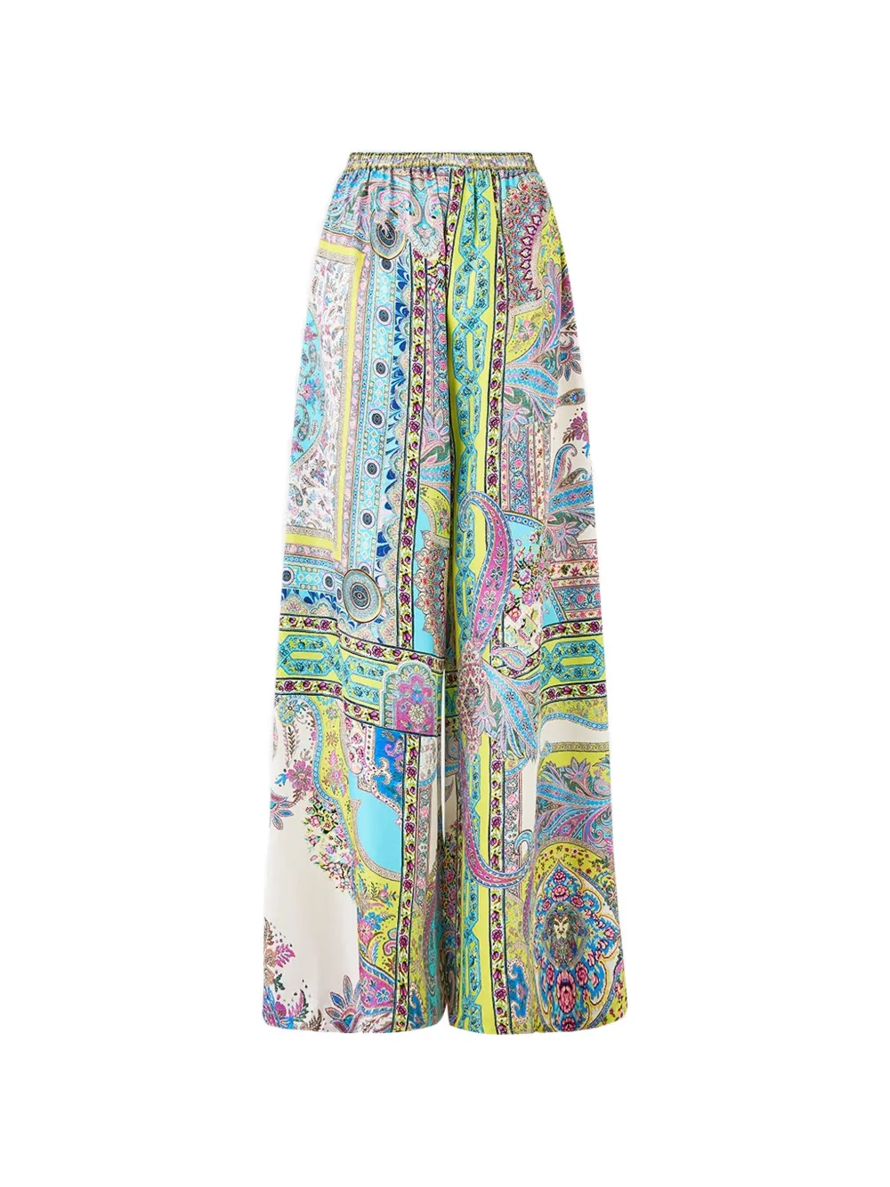  Camilla Patterned Palazzo Pants - White 