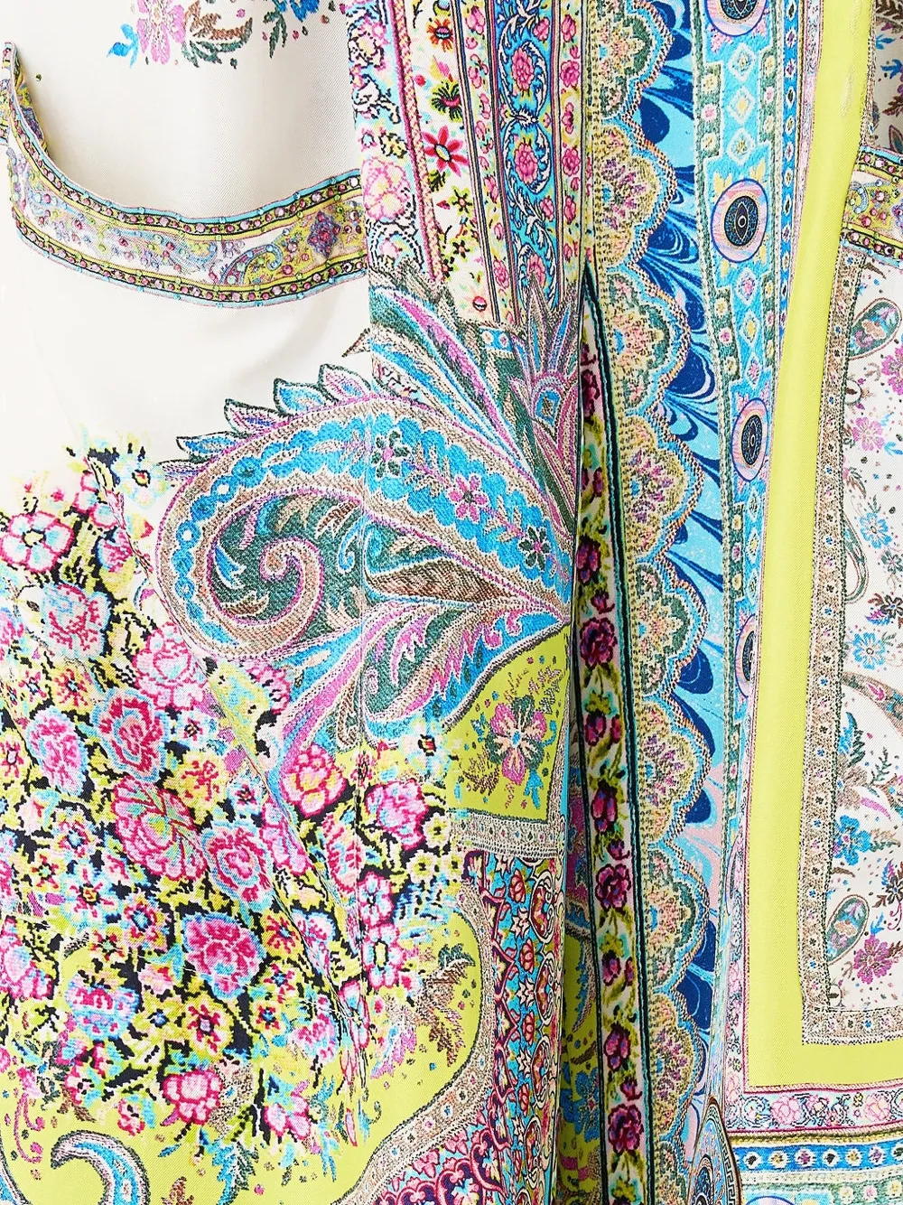  Camilla Patterned Palazzo Pants - White 