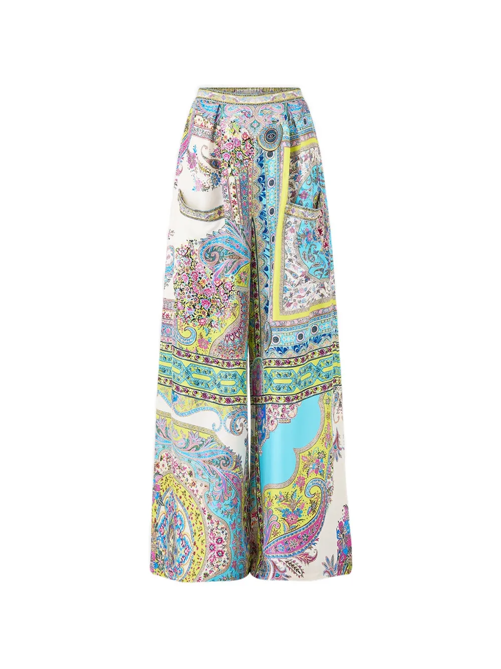 Camilla patterned palazzo pants - Bianco
