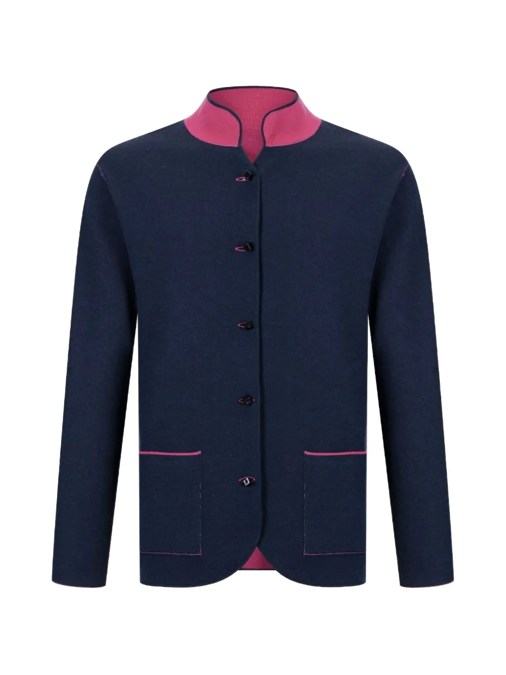 Shanghai Tang Tang reversible five-button cardigan - Blu
