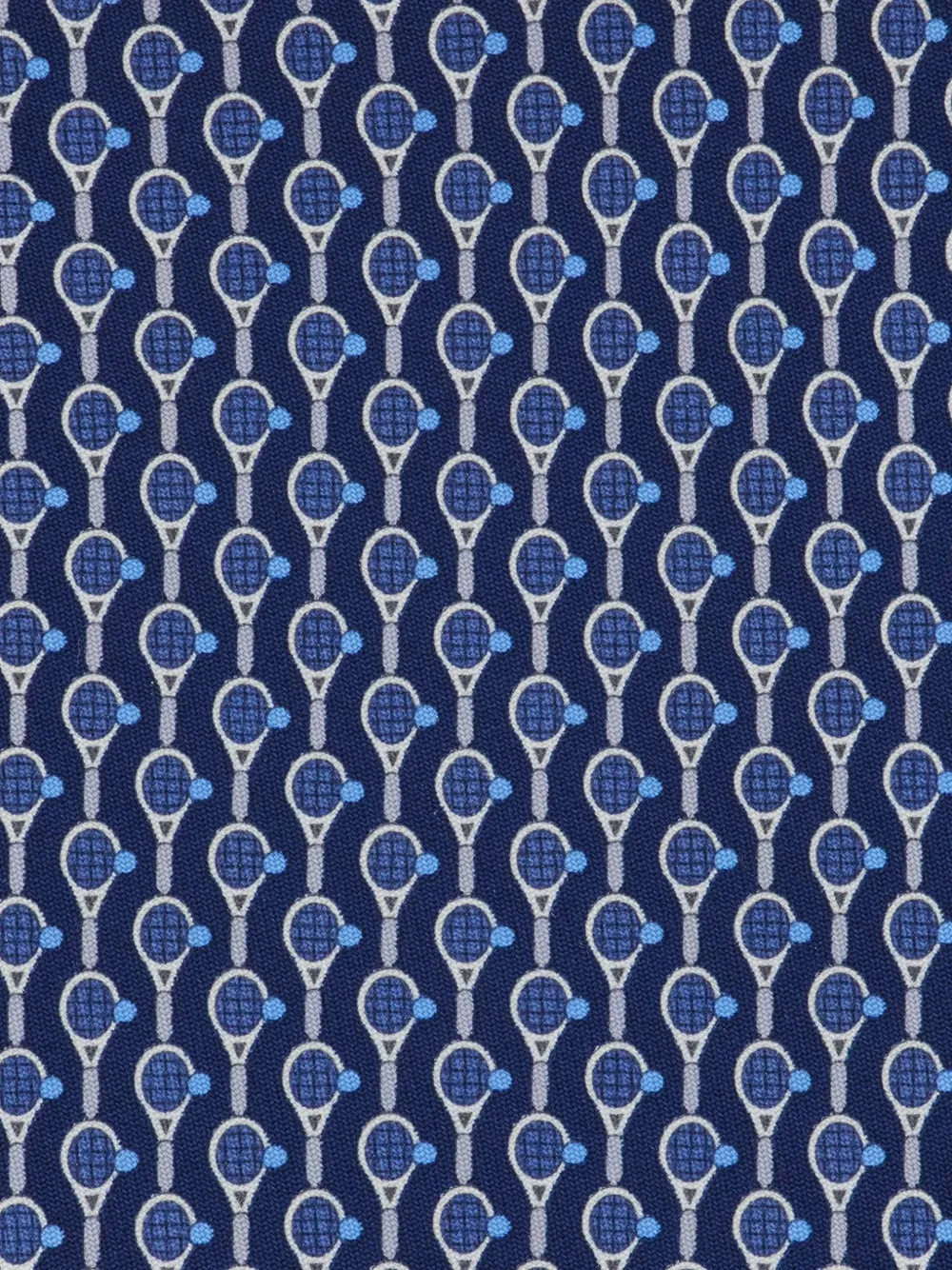  Ferragamo Tennis-print Silk Tie - Blue 