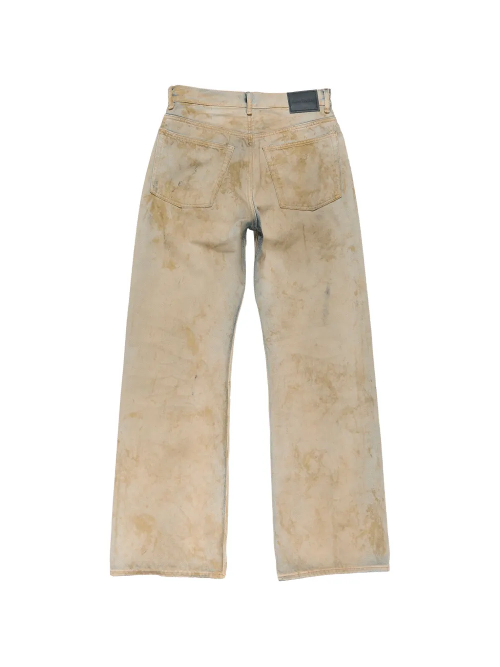  Acne Studios Patch Denim Wide-leg Jeans - Neutrals 