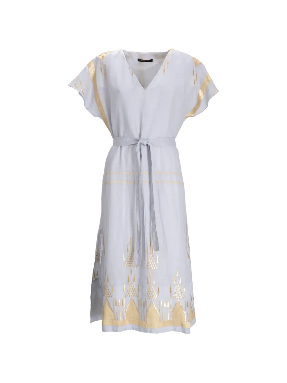 GREEK ARCHAIC KORI V-neck midi dress - Toni neutri