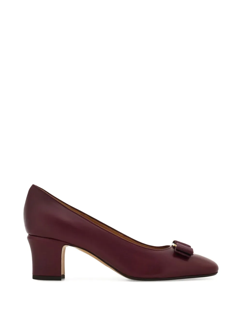 Ferragamo bow-detail block-heel pumps - Red