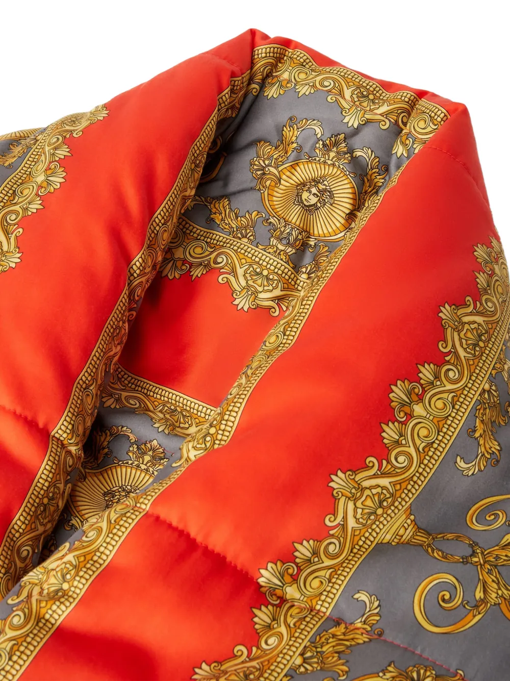 baroque-print puffer jacket
