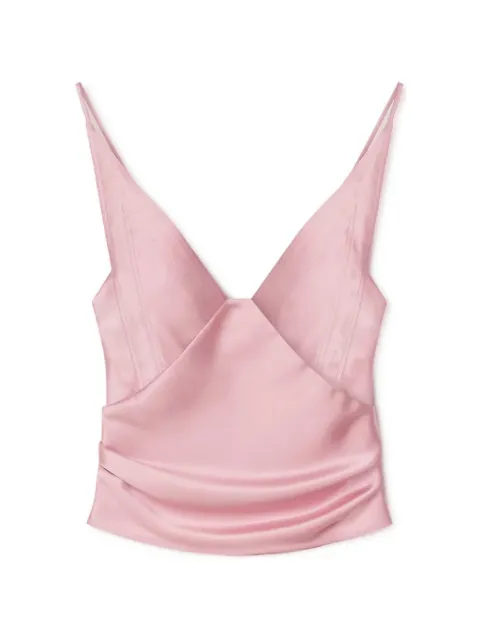 Nanushka Rheia draped V-neck sleeveless top