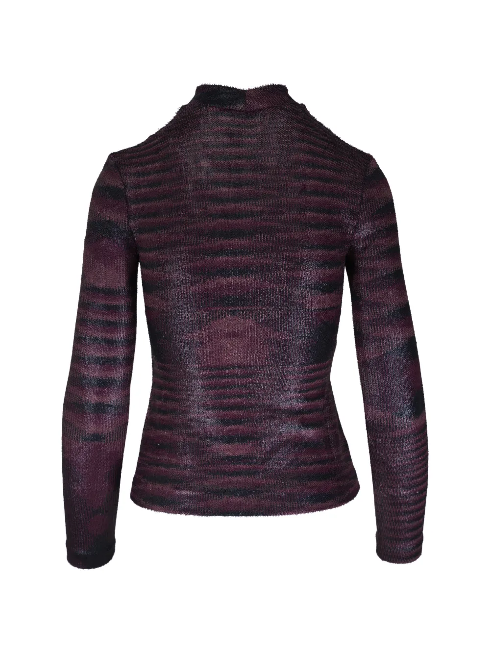  Missoni Patterned Mock-neck T-shirt - Purple 