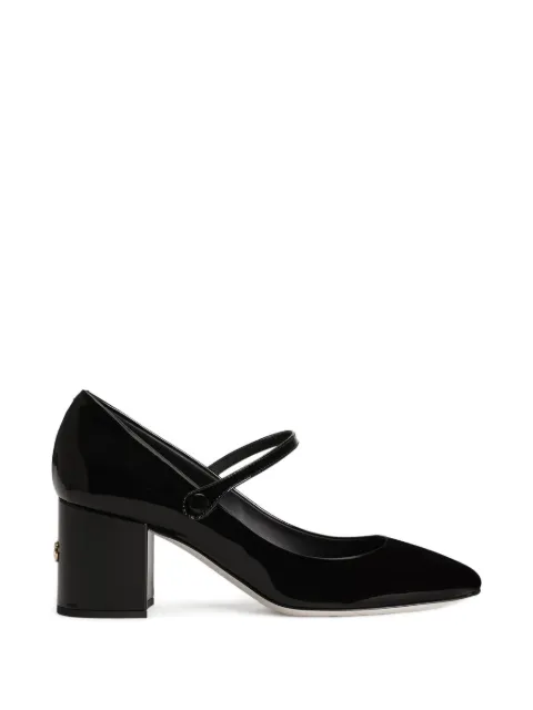 Dolce & Gabbana square-toe block-heel pumps