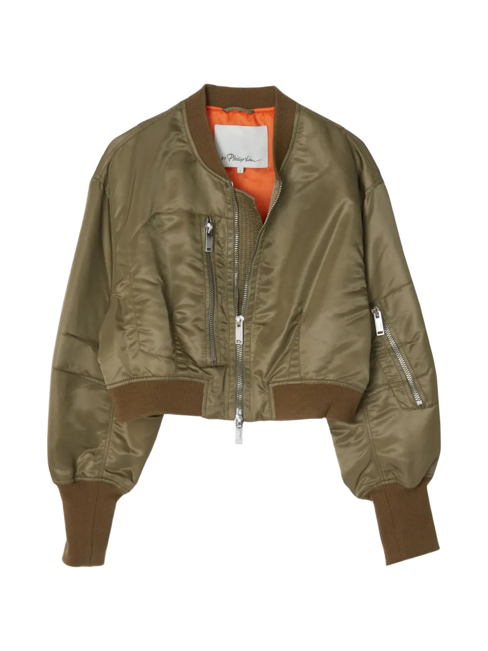 3.1 Phillip Lim Flight zip fastening bomber jacket - Verde