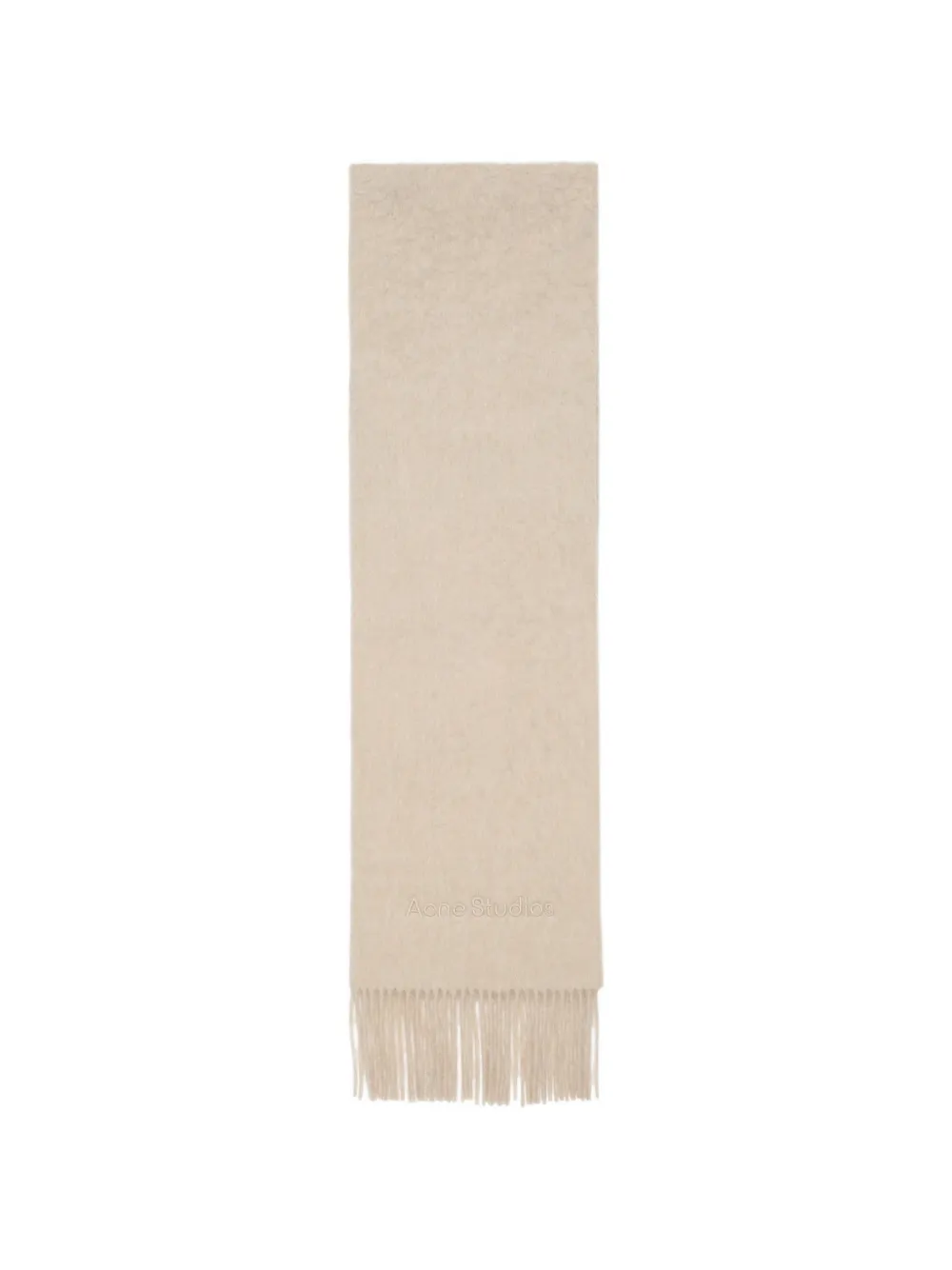 Acne Studios oatmeal fringed scarf - Nude