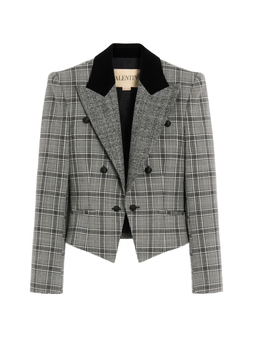 Valentino Garavani double-breasted check jacket - Grigio