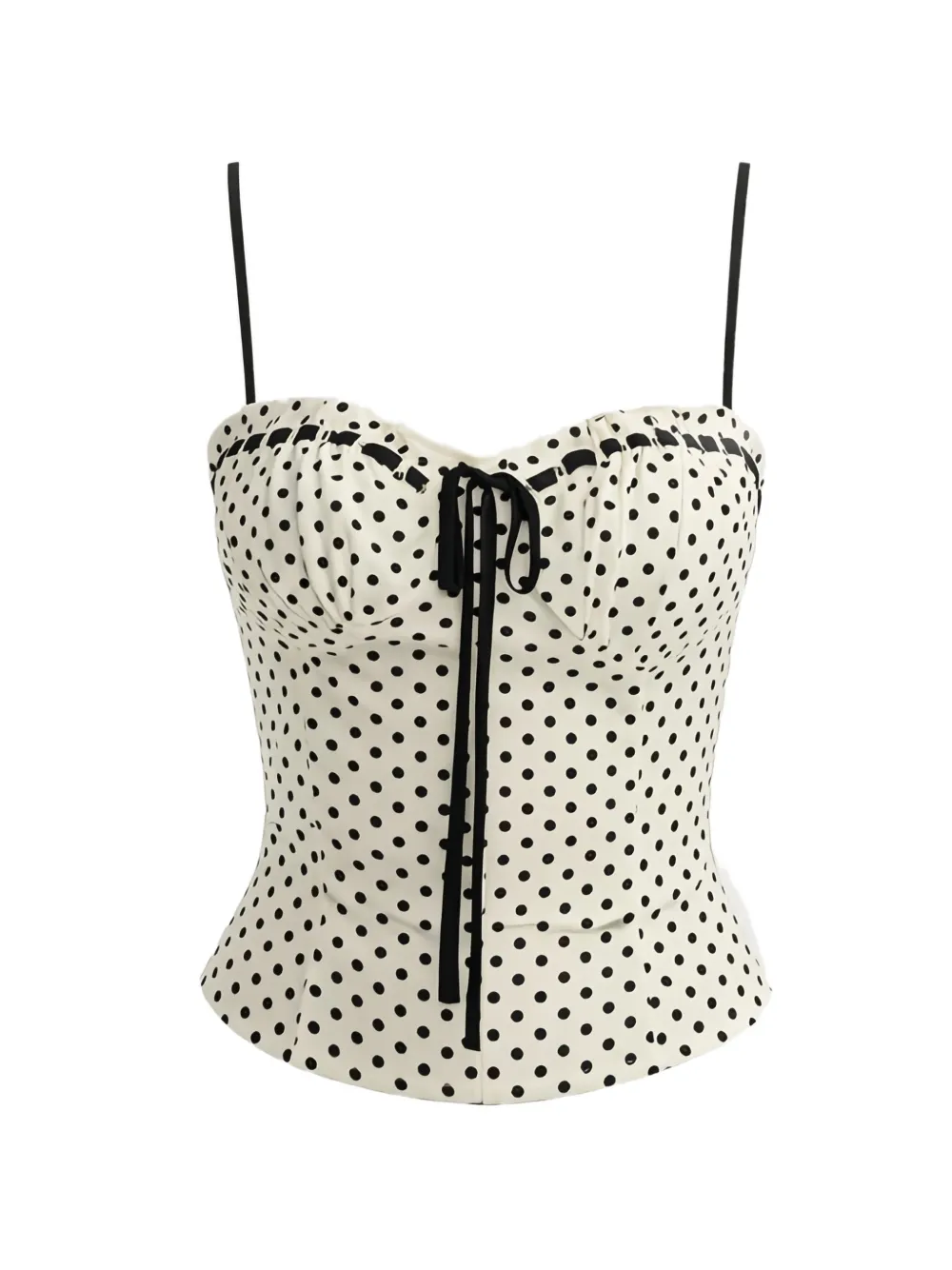 Reformation Andrea polka dot tie top - Toni neutri