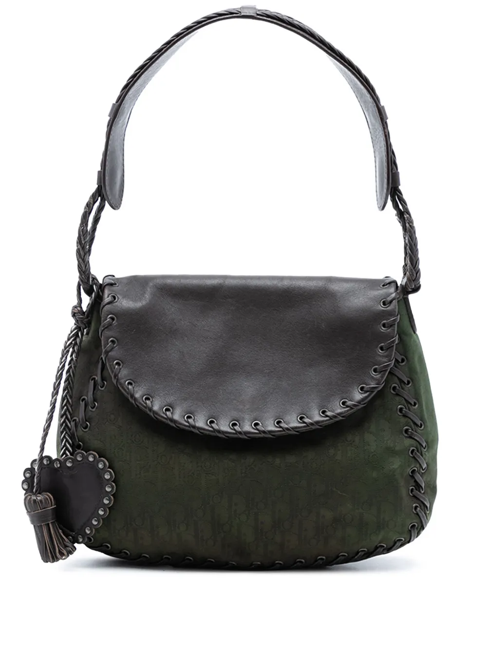 Christian Dior Pre-Owned 2007 Diorissimo Trotter Canvas and Leather Ethnic Flap shoulder bag - Verde