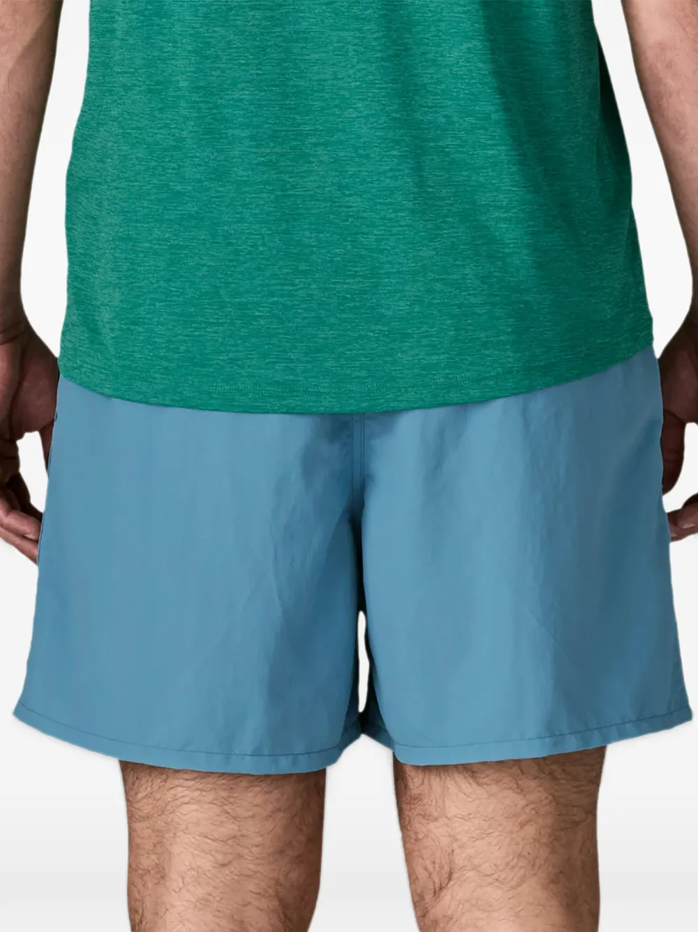 Patagonia elasticated logo-patch shorts Blauw