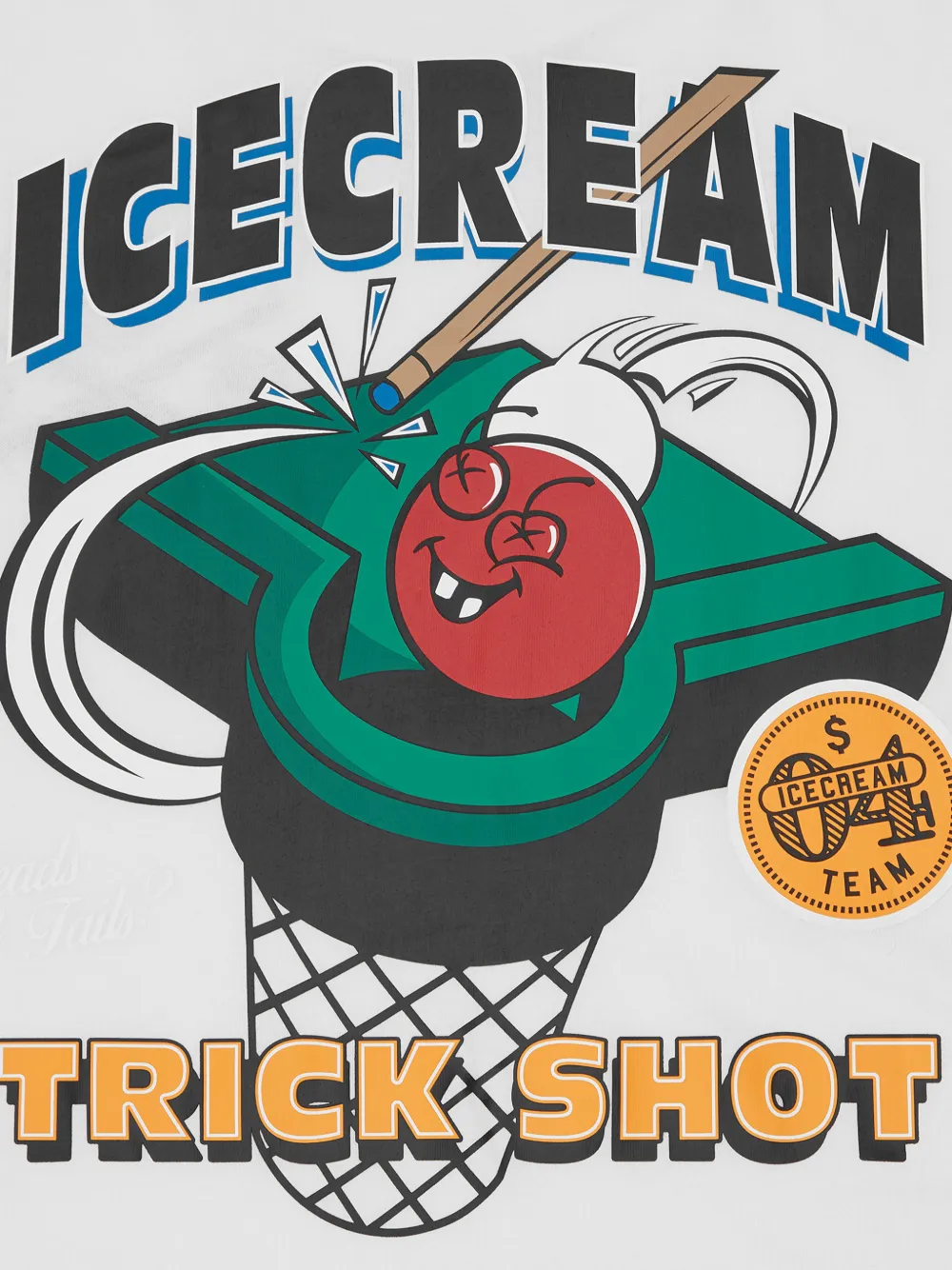 ICECREAM T-shirt met ronde hals Wit
