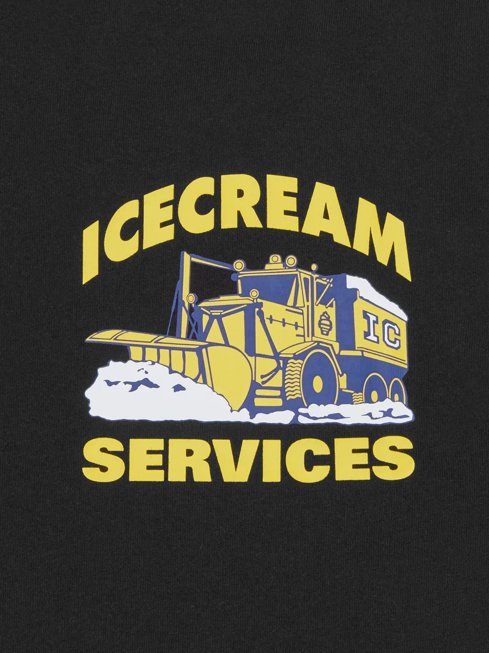 ICECREAM T-shirt met ronde hals Zwart