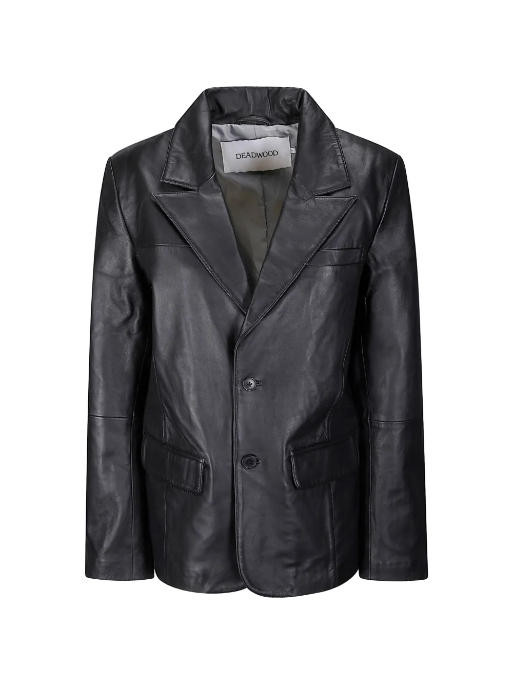 DEADWOOD Stanley leather blazer - Nero