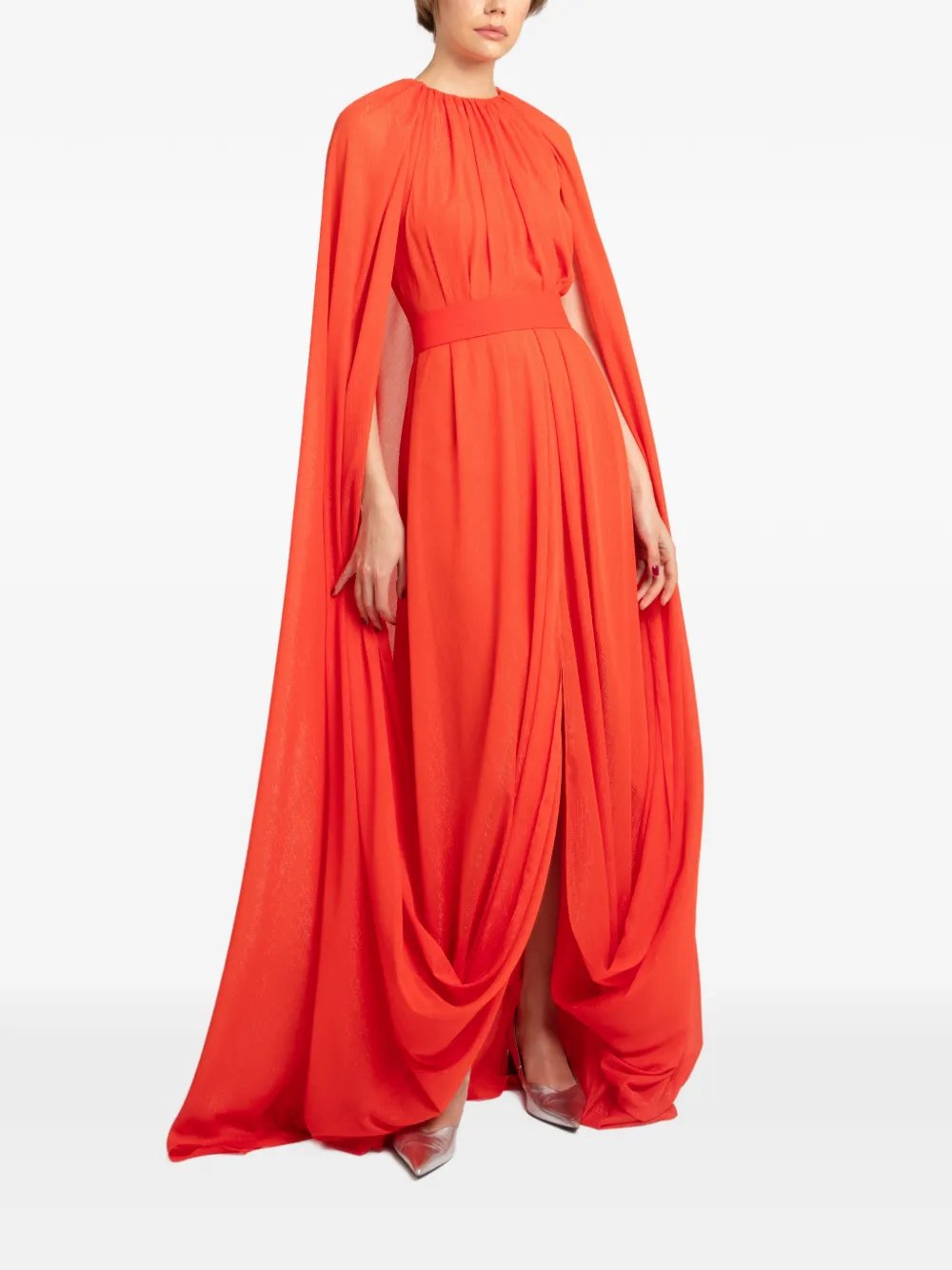 Gemy Maalouf Maxi-tuniek met capemouwen Rood