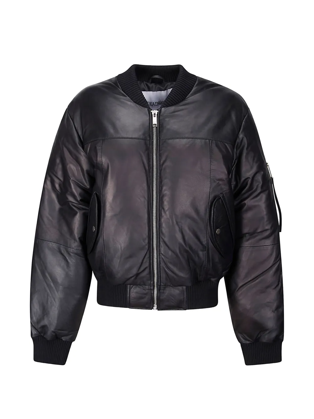 DEADWOOD Bofinger leather bomber jacket - Nero