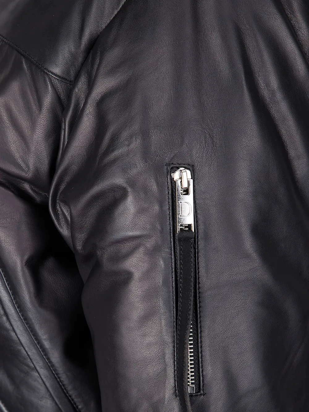  Deadwood Bofinger Leather Bomber Jacket - Black 