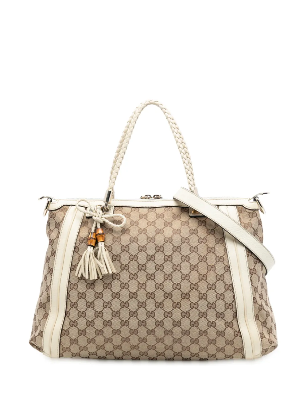 Gucci Pre-Owned 2016-2025 Large GG Canvas Bella satchel - Marrone