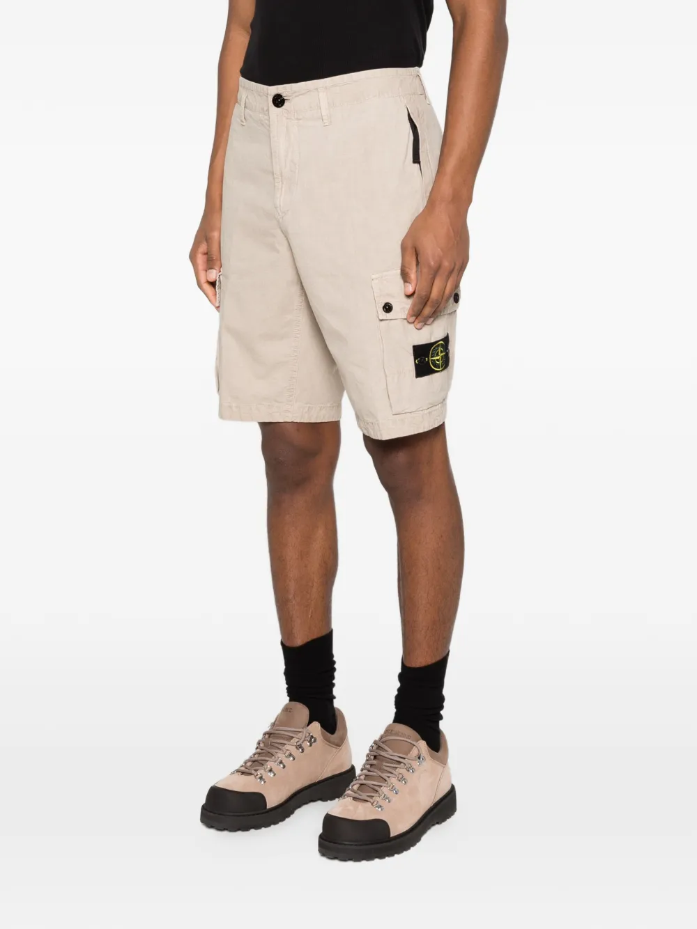  Stone Island Cargo-pocket Shorts - Neutrals 