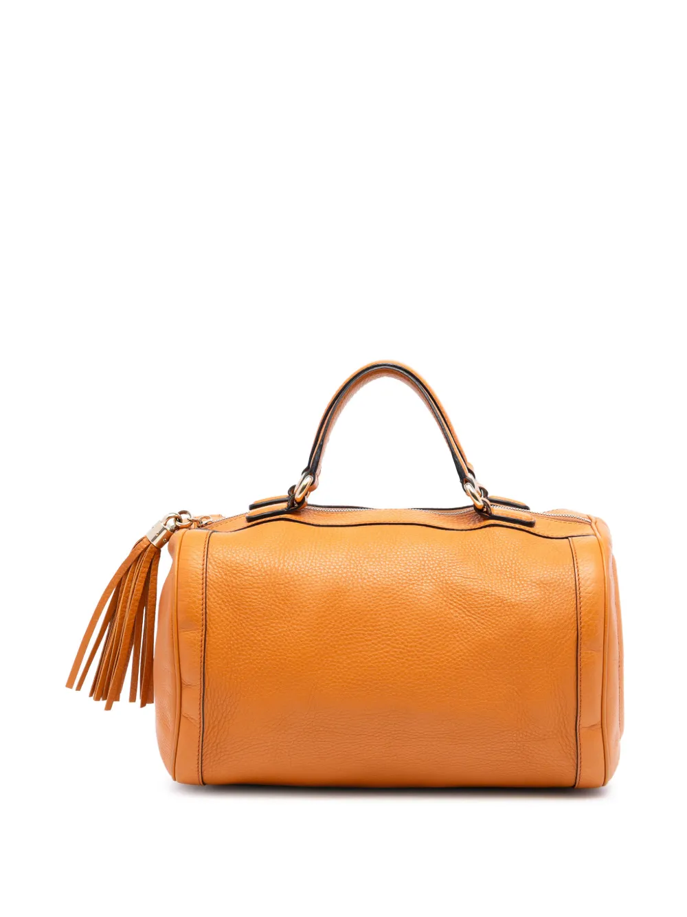 Gucci Pre-Owned 2016-2025 Medium Pebbled Calfskin Soho boston bag - Arancione