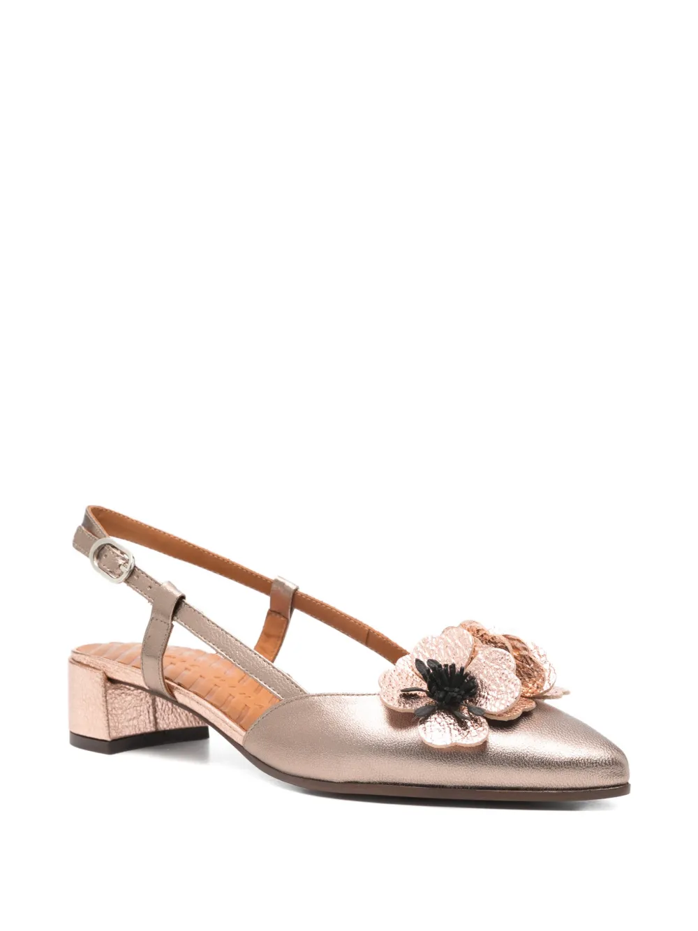 Chie Mihara Hezel floral-applique sandals Goud