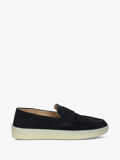 BOSS suede slip-on boat shoes