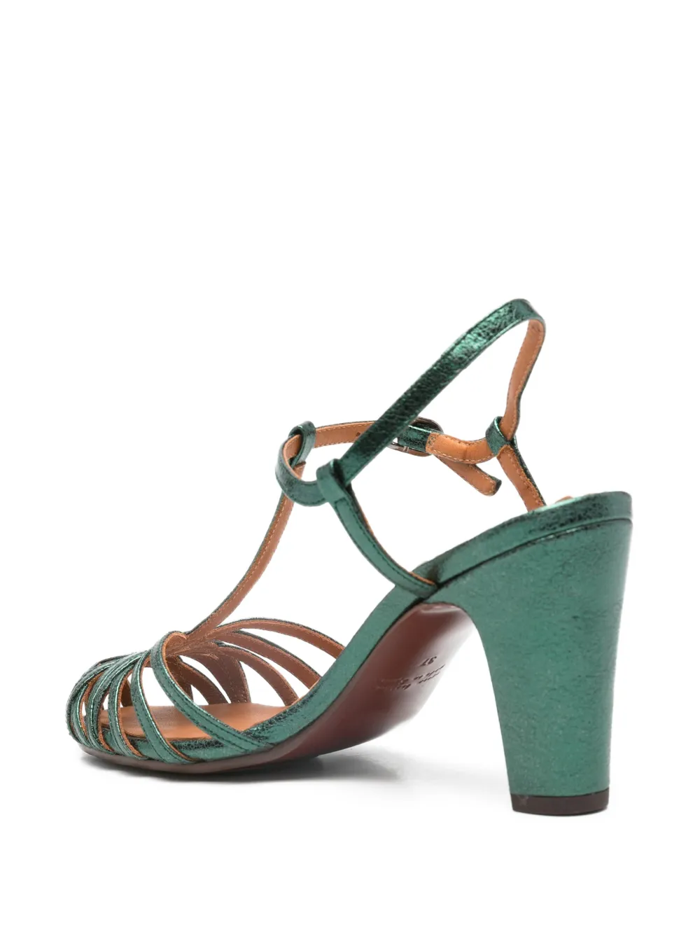  Chie Mihara T-strap Cut-outs Pumps - Green 
