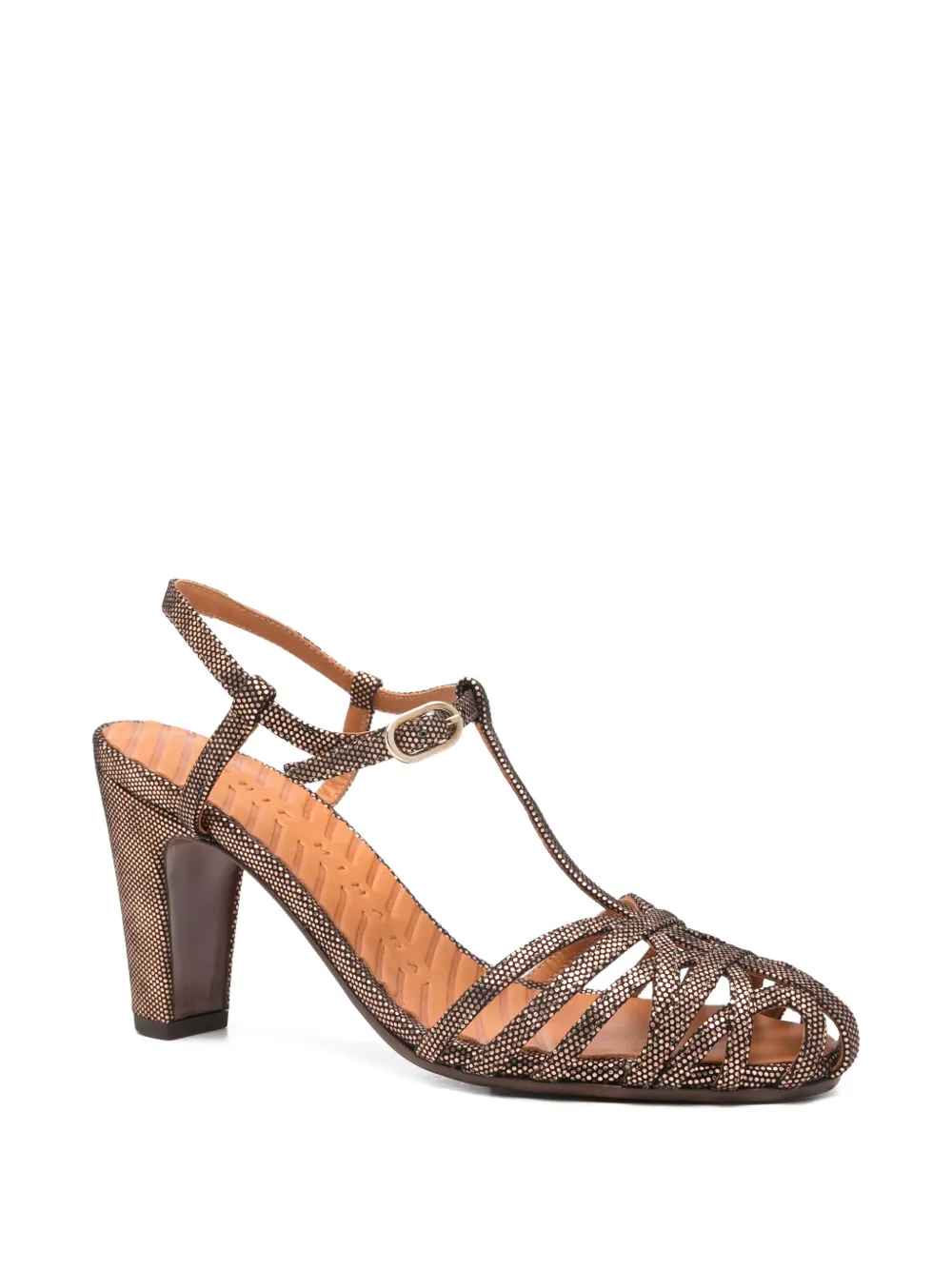Chie Mihara Ku-Quenu T-strap heeled sandals Roze