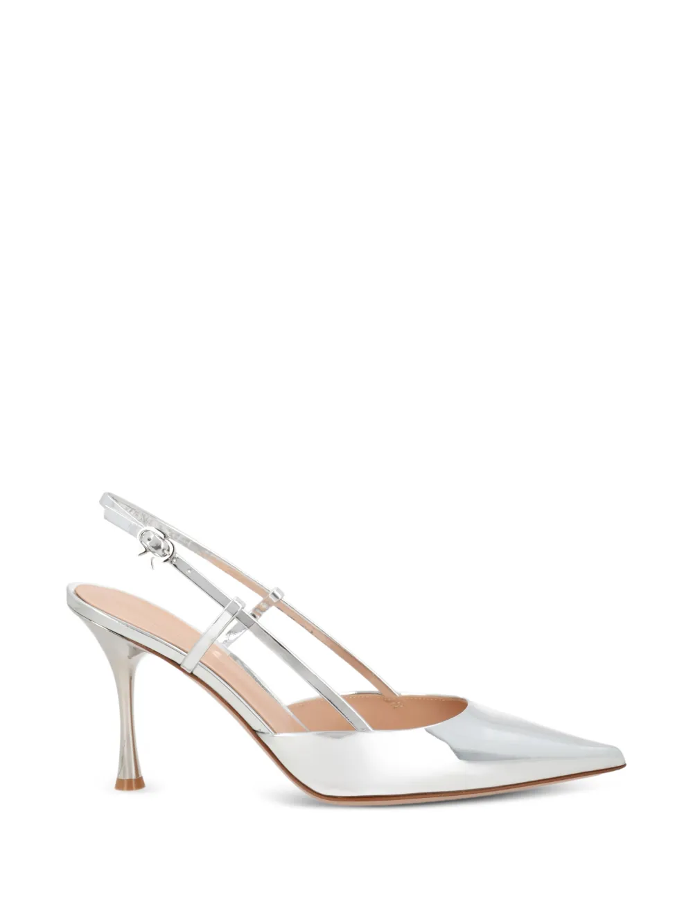 Gianvito Rossi Ascent pointed leather pumps Zilver