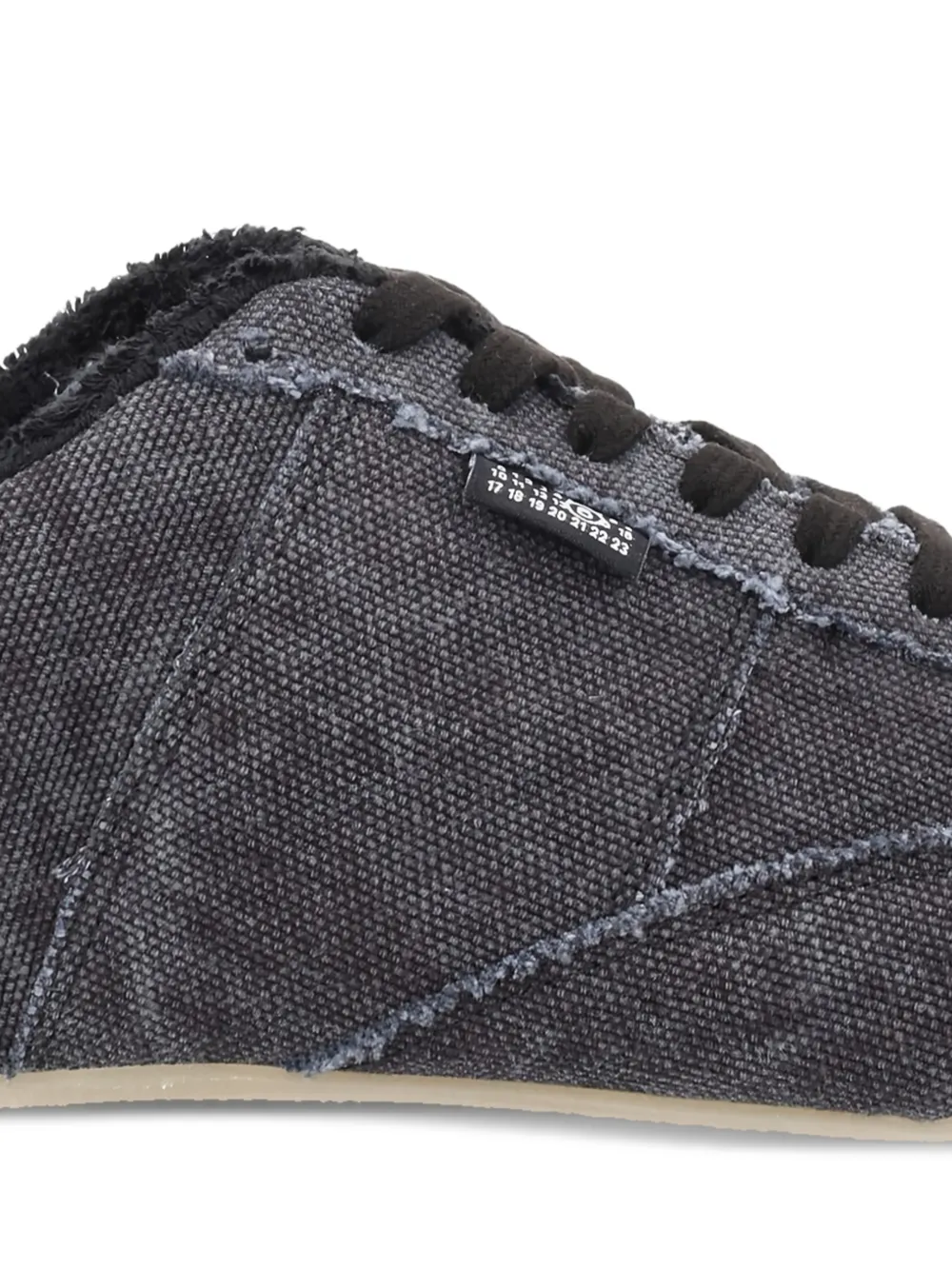 MM6 Maison Margiela Anatomic frayed-canvas sneakers Grijs