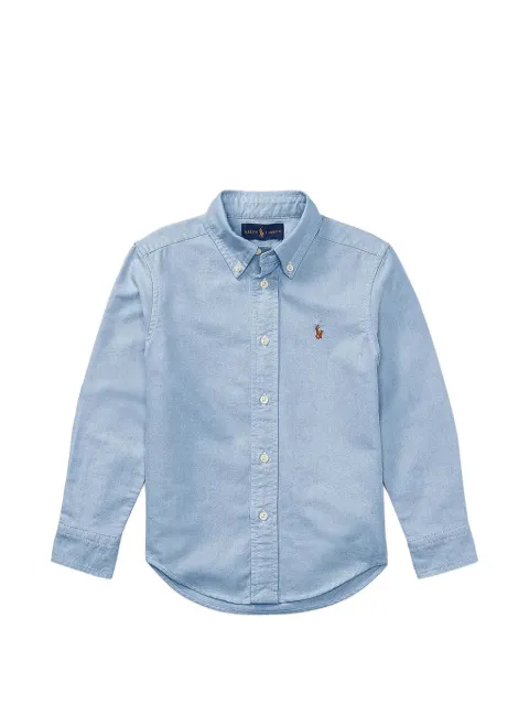 POLO RALPH LAUREN KIDS embroidered-logo Oxford shirt