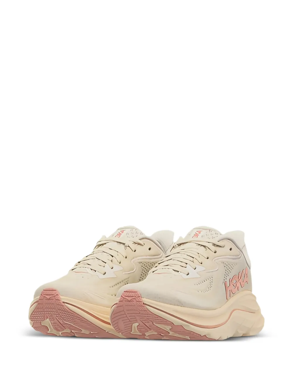HOKA Clifton 10 sneakers met logo Beige