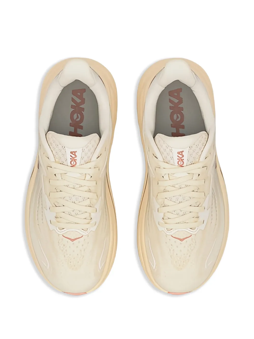 HOKA Clifton 10 sneakers met logo Beige