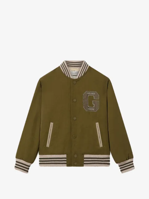 Golden Goose Kids Journey embroidered-patch bomber jacket