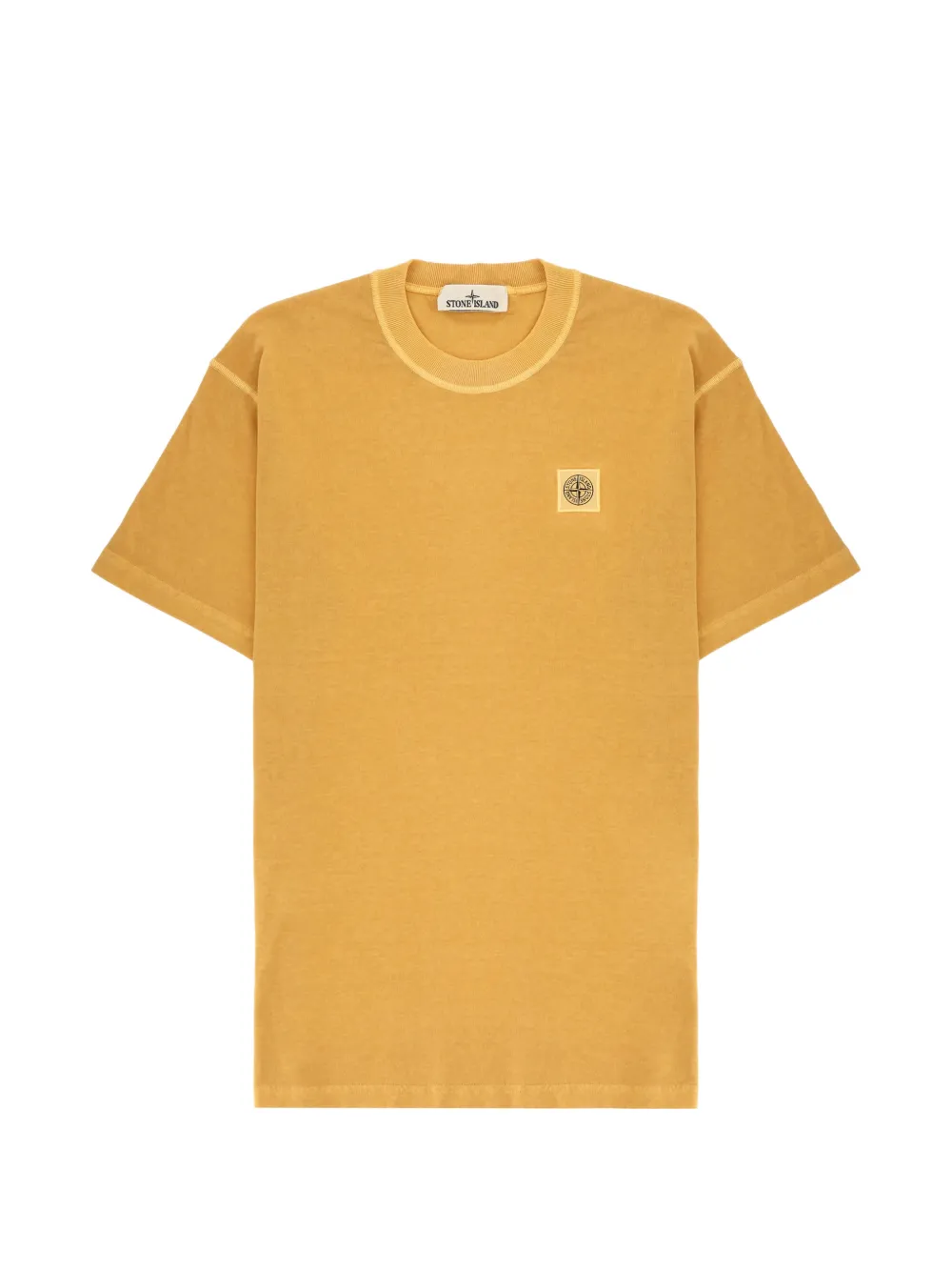 Stone Island patch-detail T-shirt - Giallo