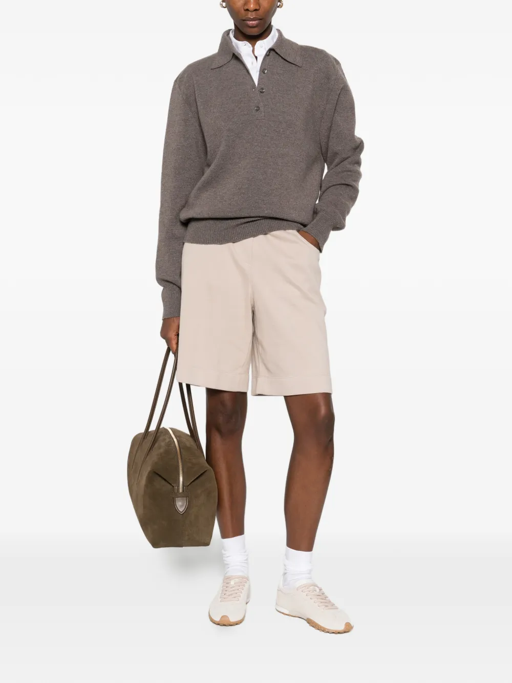 Brunello Cucinelli Elastische shorts Beige