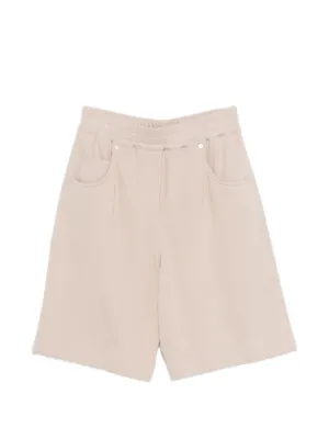 Brunello Cucinelli フルイドツイル バギーショートパンツ | ブルー