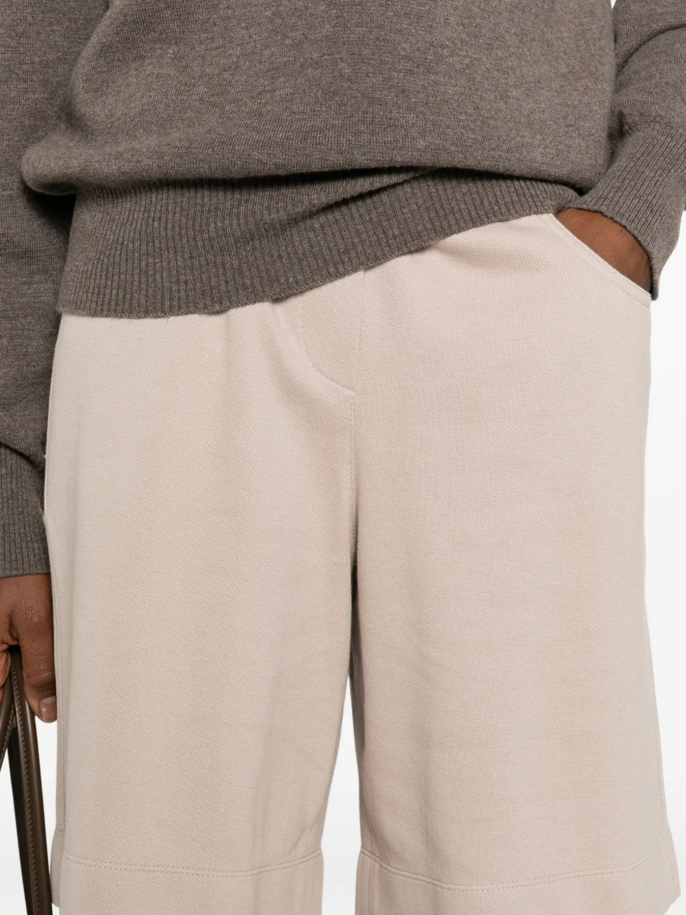 Brunello Cucinelli Elastische shorts Beige