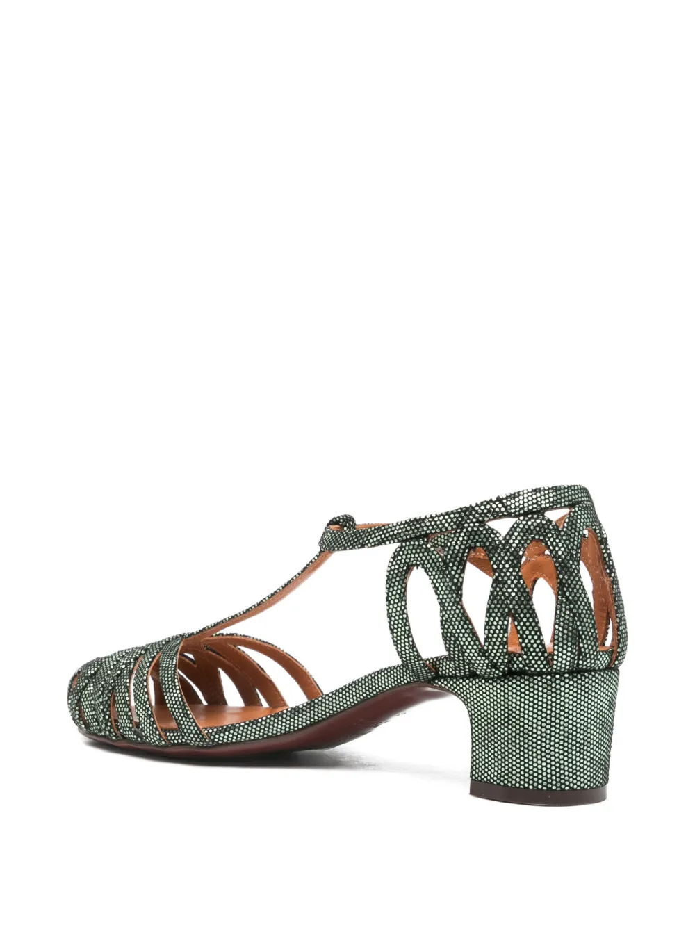 Chie Mihara U-nenu cut-out heeled sandals Groen