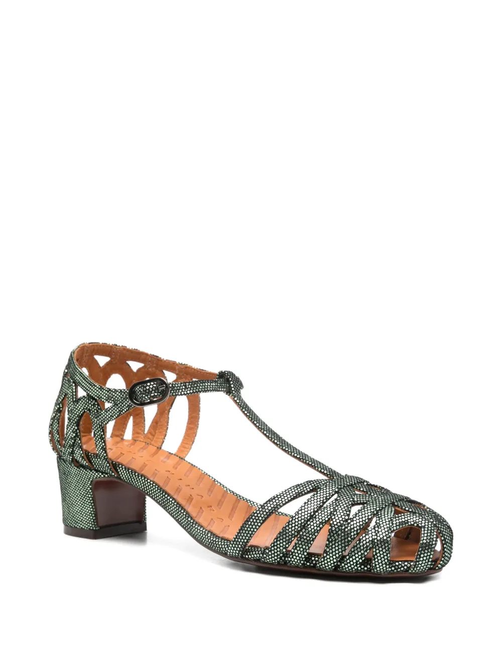 Chie Mihara U-nenu cut-out heeled sandals Groen